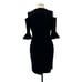 Rickie Freeman for Teri Jon Cold-Shoulder Bell-Sleeve Dress Black Size 8