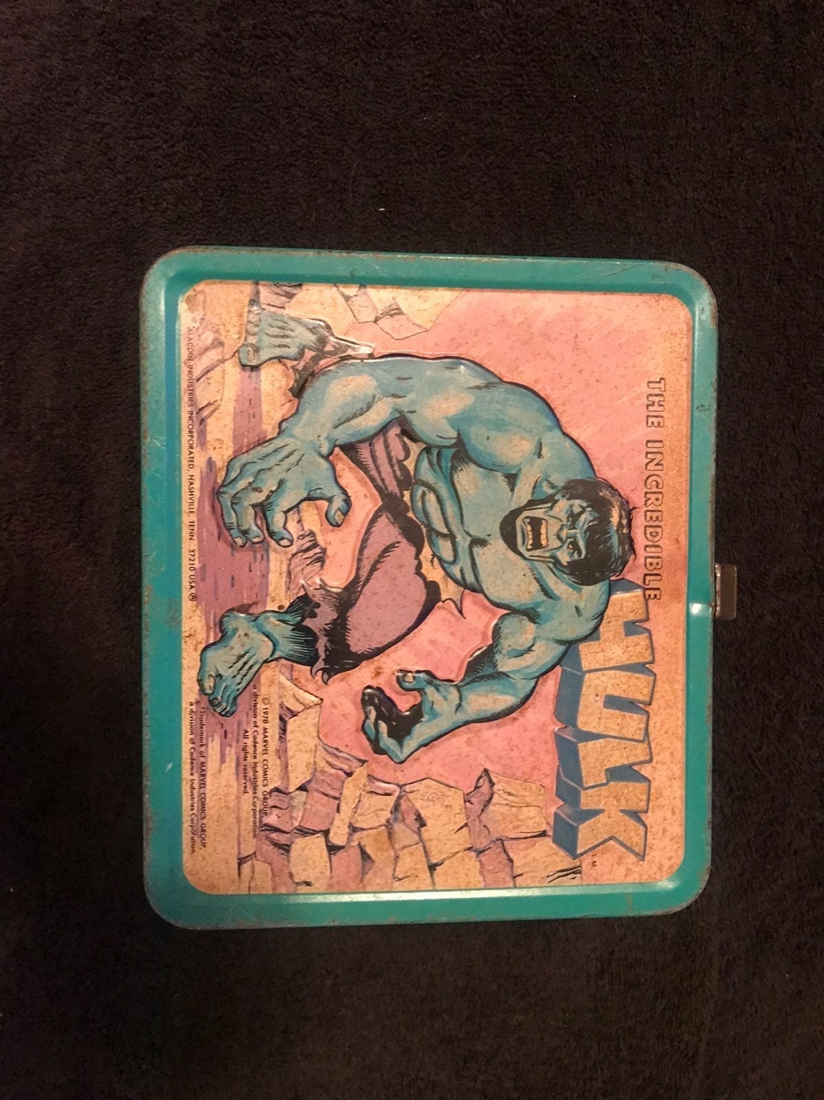 1970 hulk lunch box and thermos