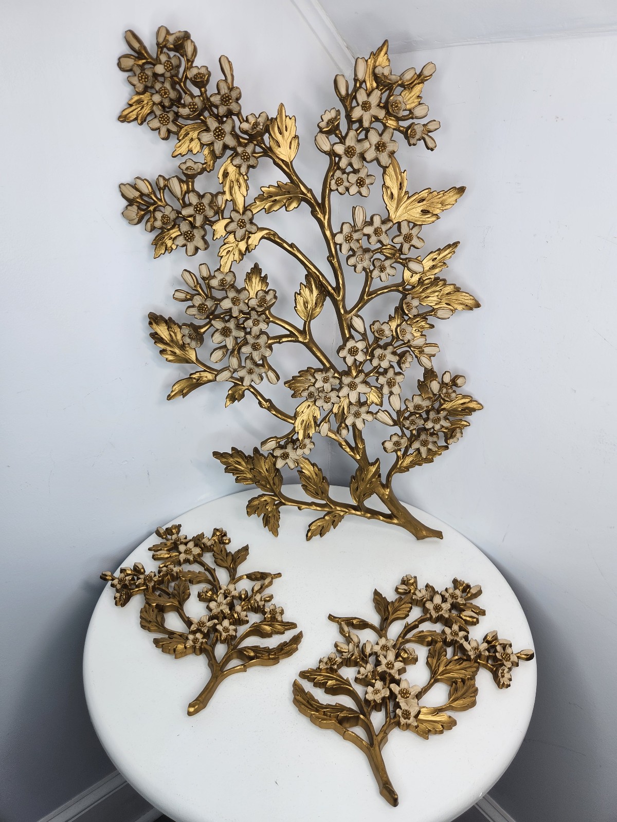 Vintage 1967 Syroco 3 Piece Dogwood Wall Decor