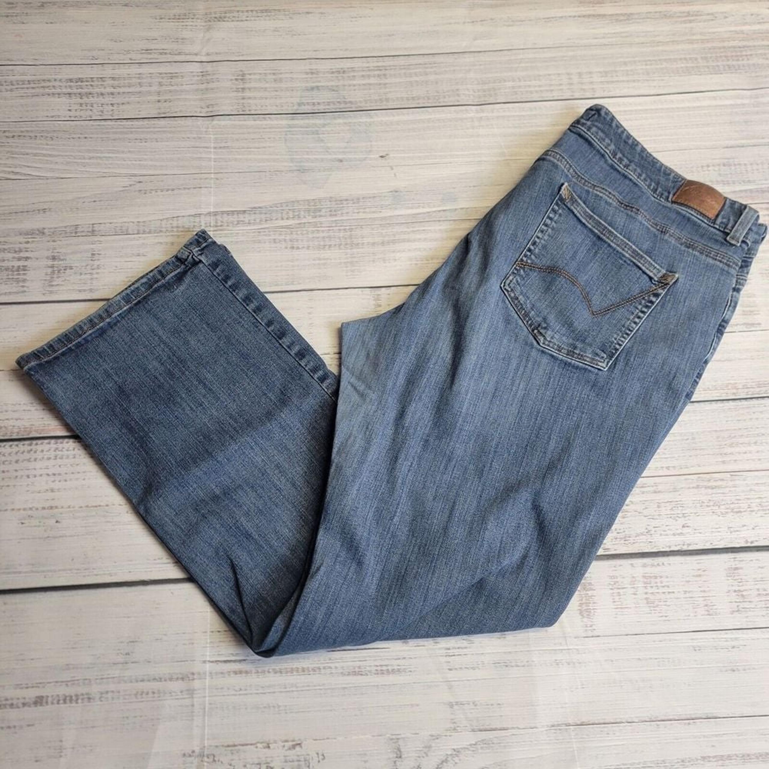 Dickies Bootcut Jeans Womens 18W  Regular Medium Wash 38x30 Stretch Mid Rise