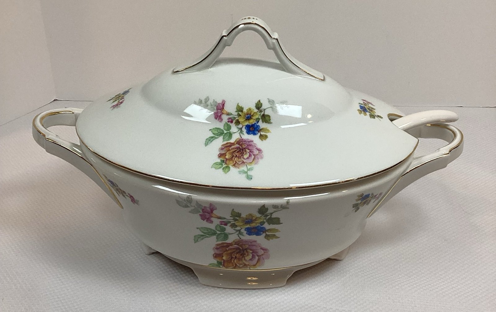 VTG 50’s Schlaggenwald Made In Czechoslovakia Large Soup Terrine Decorated With