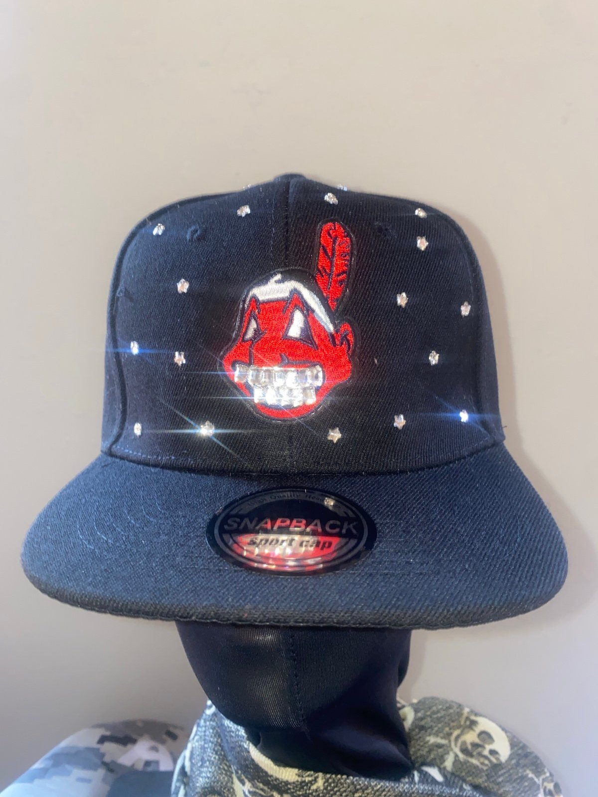 Throwback Cleveland Indians ICED OUT TRUCKER SNAPBACK! !!!