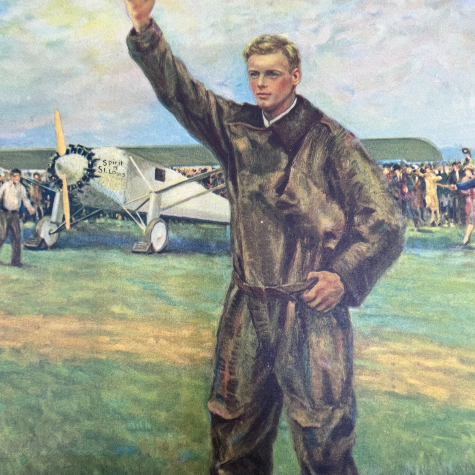 FR Harper Spirit Of St. Louis Lindbergh Vintage Art Print Lithograph 9x12 FL6-3