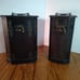 Two vintage wooden wine boxes one a double other for single bottle