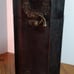 Two vintage wooden wine boxes one a double other for single bottle