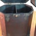 Two vintage wooden wine boxes one a double other for single bottle