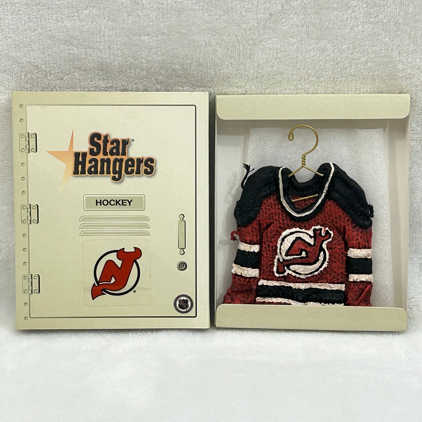 Vintage 90s New Jersey Devils NHL Hockey Locker Star Hangers Ceramic Jersey B