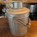 Round Antique Miners Lunch Pail in very good shape