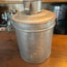Round Antique Miners Lunch Pail in very good shape