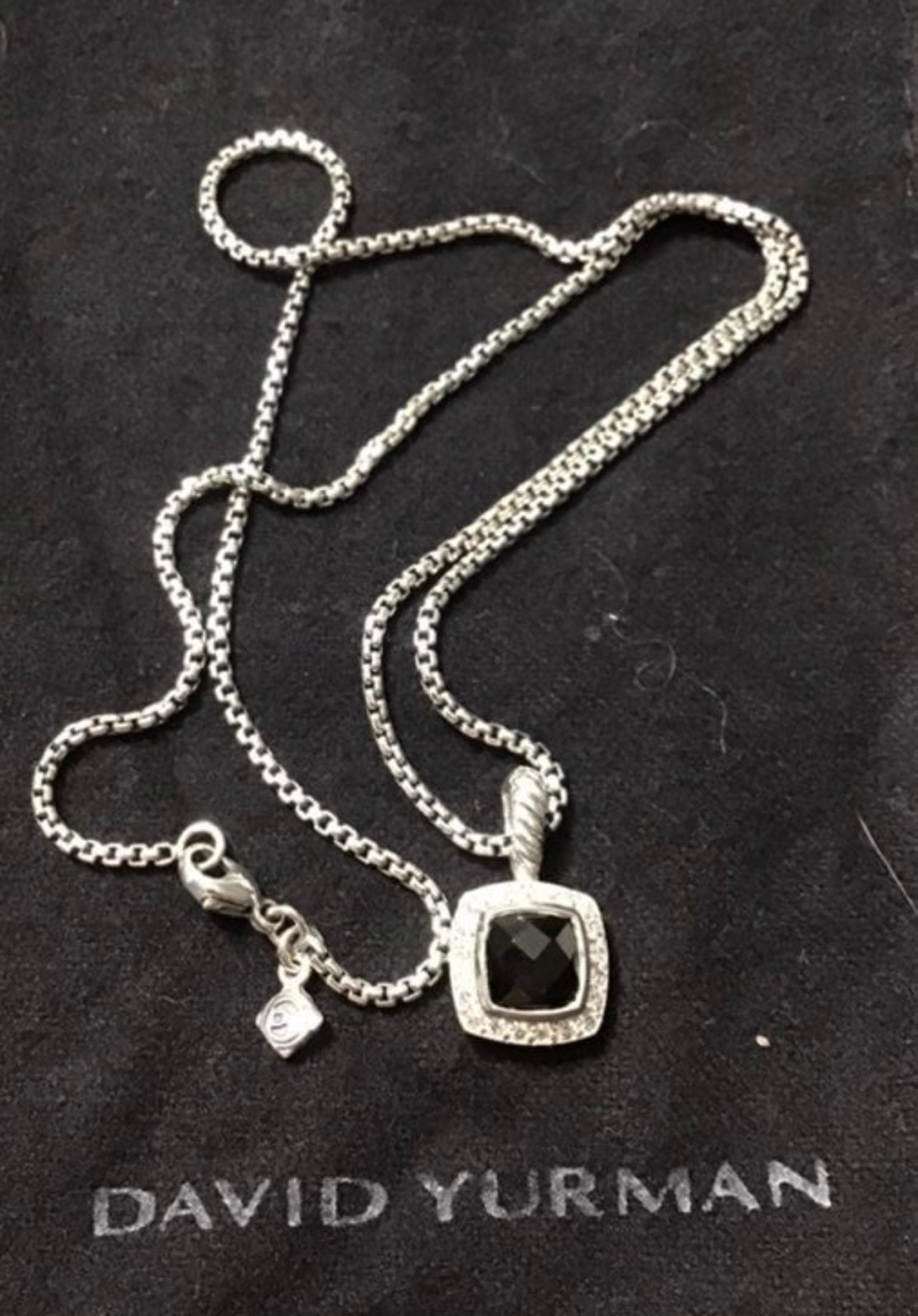 David Yurman Black Onyx Pendant Necklace