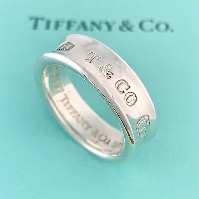 Tiffany & Co. 1837 Size 5.25 Ring Titanium Silver Wide Band