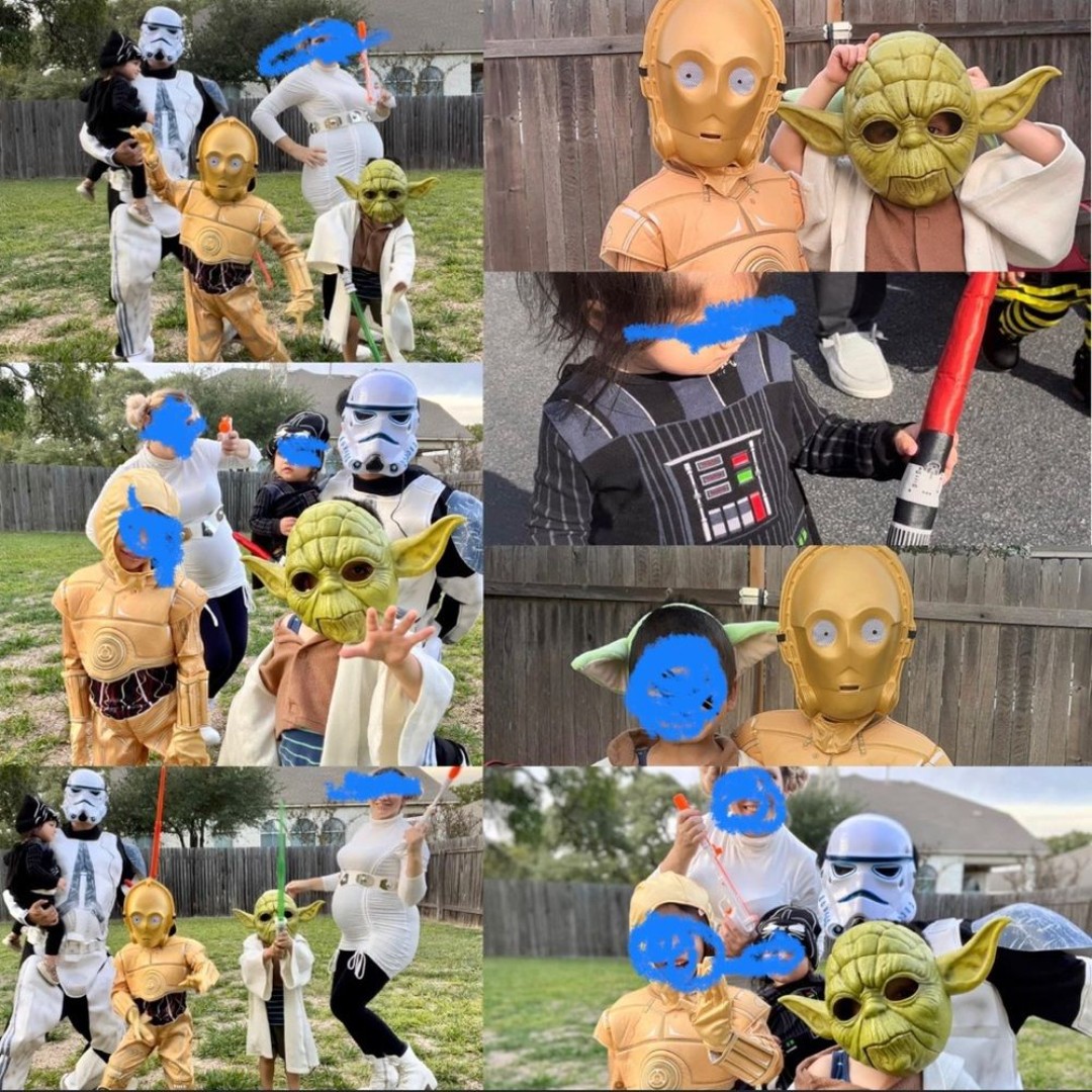 Family Star Wars costume bundle of 5 complete costumes