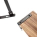 Set of 3 Floating Shelves Rustic Wood Wall Mounted Shelf Practical Metal Fence