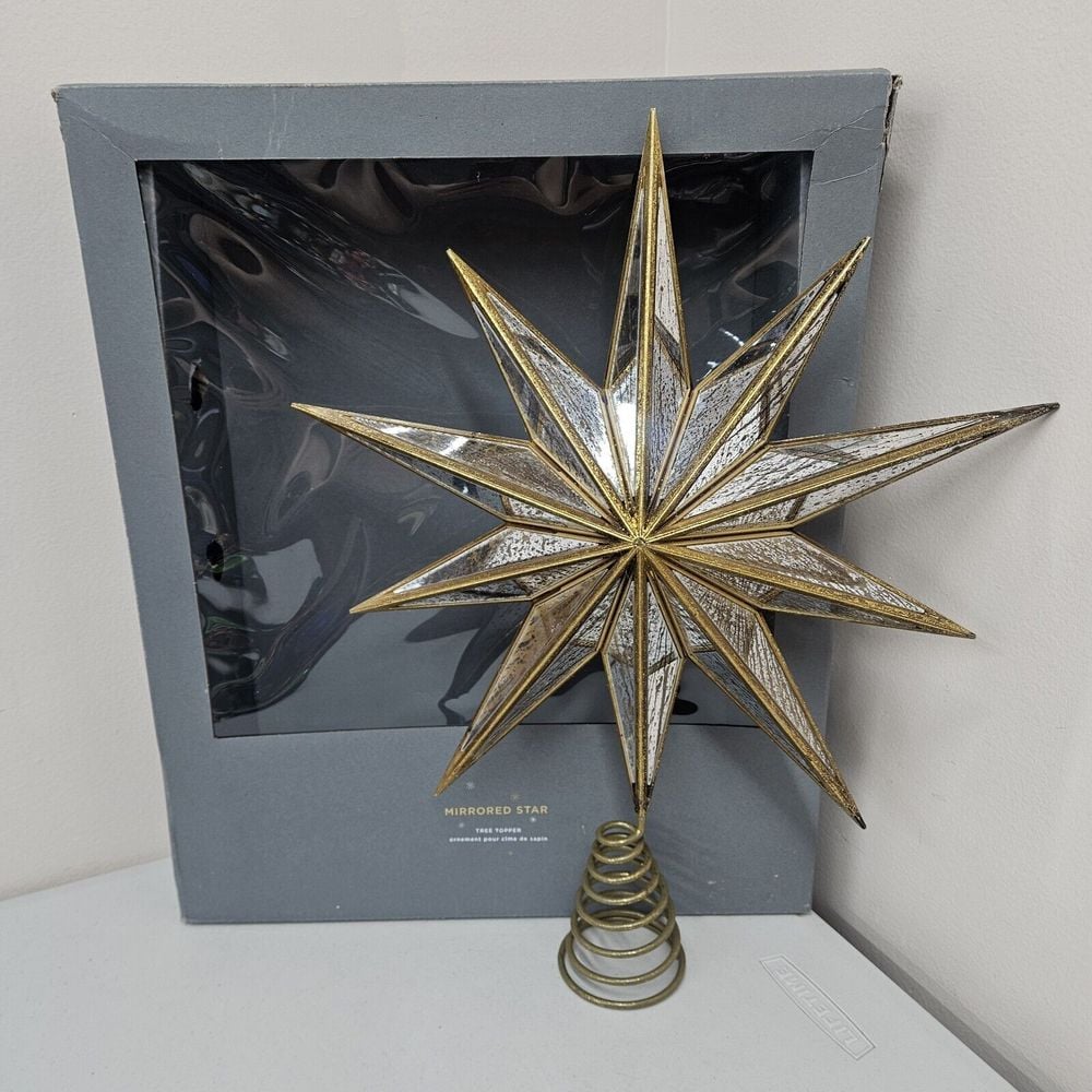 Pottery Barn Mirrored Star Large 15x19 For Christmas Tree