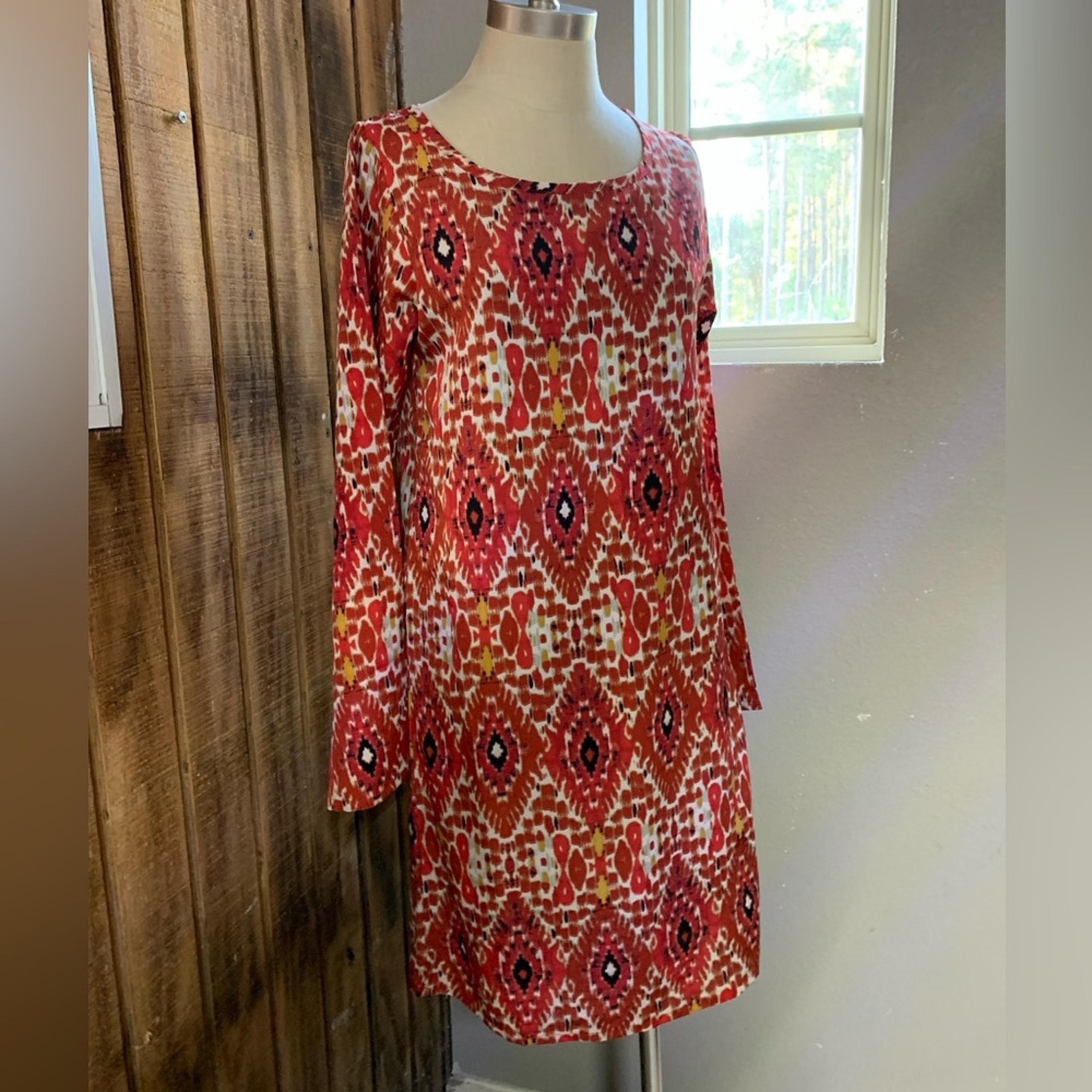 Wrangler shift dress size Small wide bell sleeves  south western print NWOT