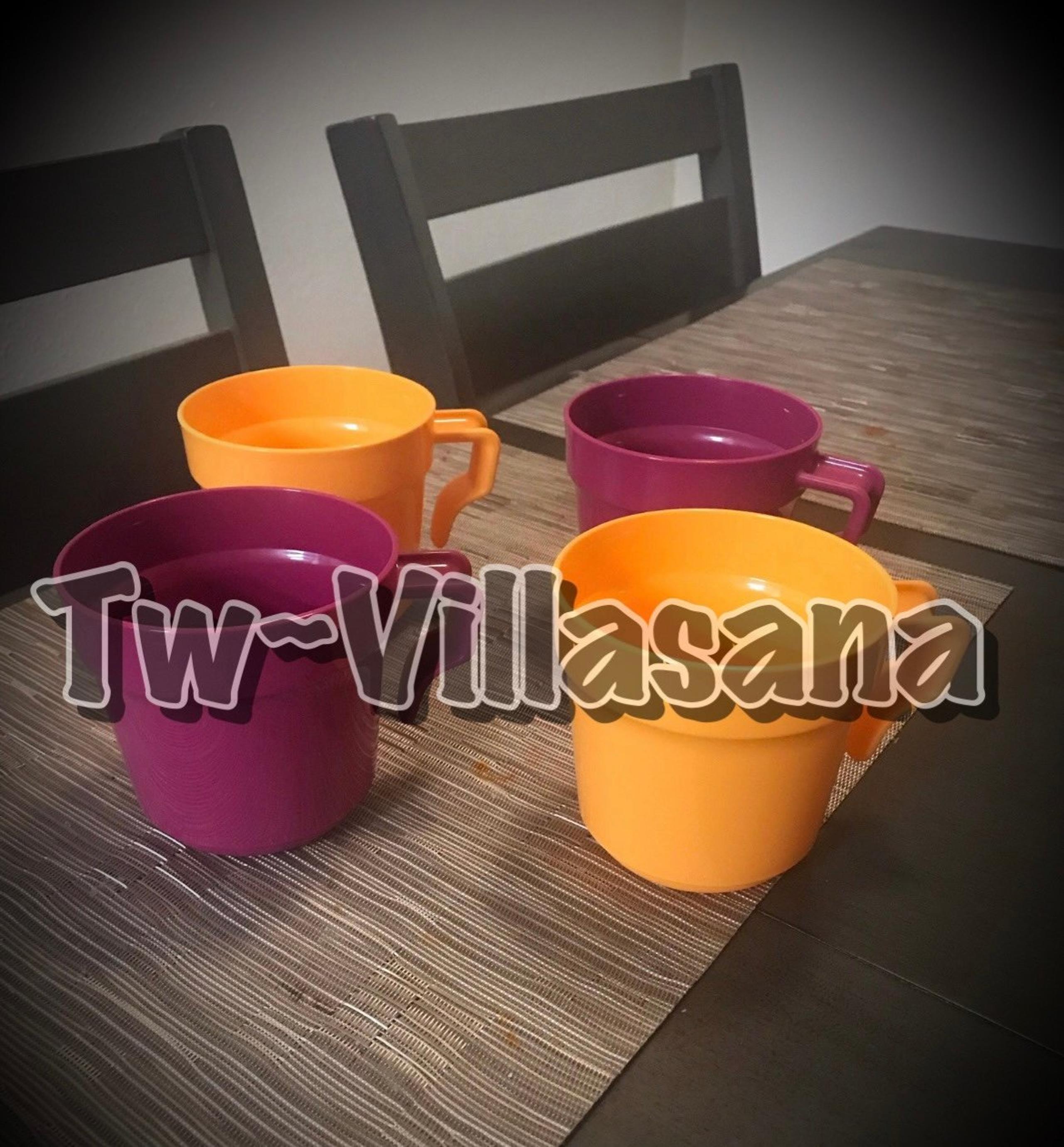 TUPPERWARE ALOHA MUG SET 4- PIECES