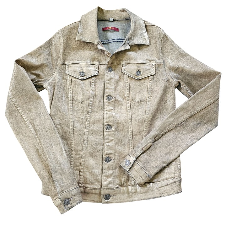 7 for all mankind Gold Women's Jean Jacket coat size S