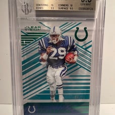 2016 Panini Clear Vision #98 Eric Dickerson Emerald /19 BGS 9.5