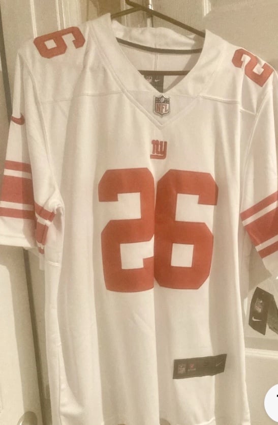 Nike NFL On Field New York Giants Saquon Barkley White Jersey Sz Small NWT