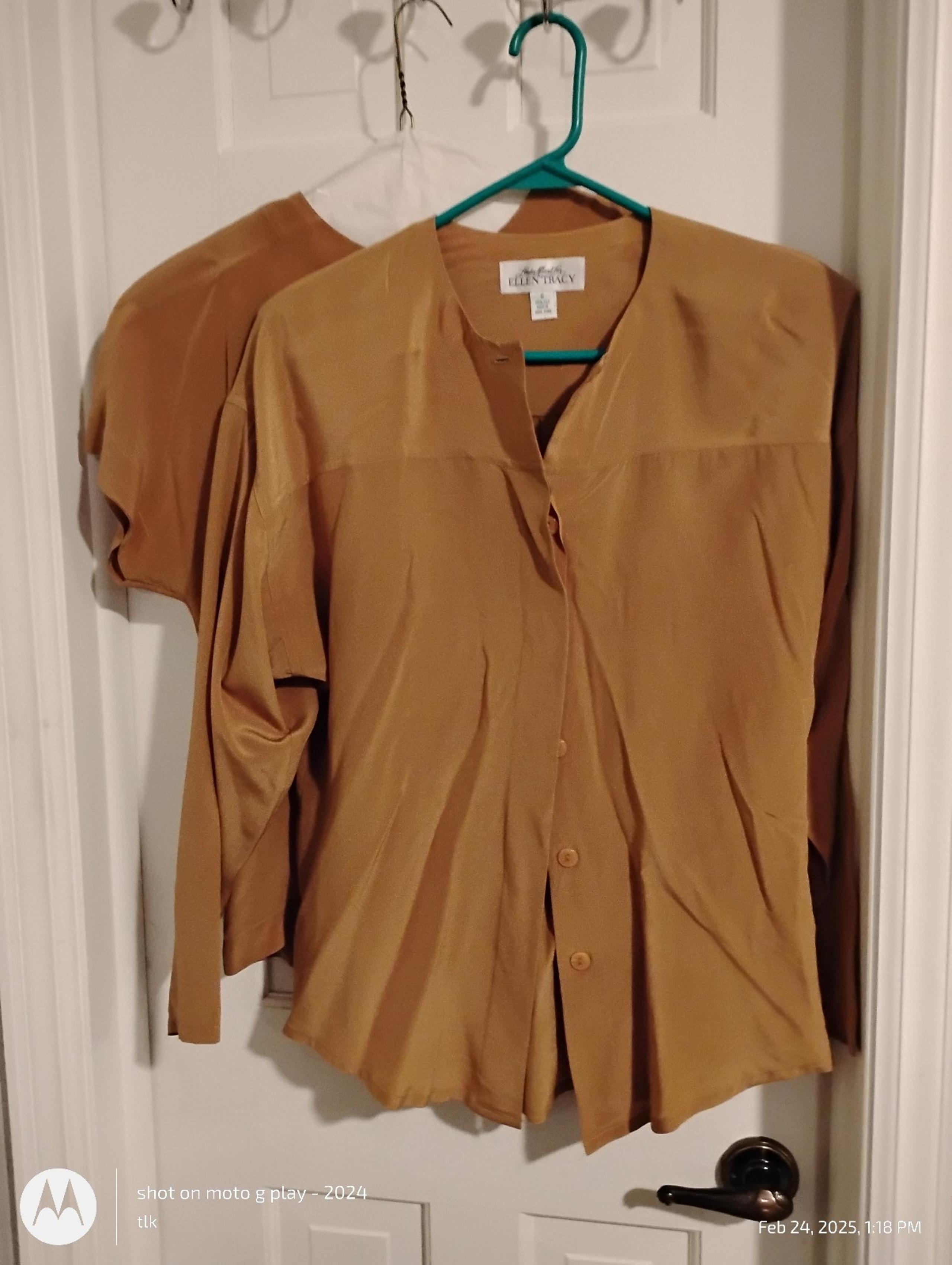 Ellen Tracy silk blouse set
