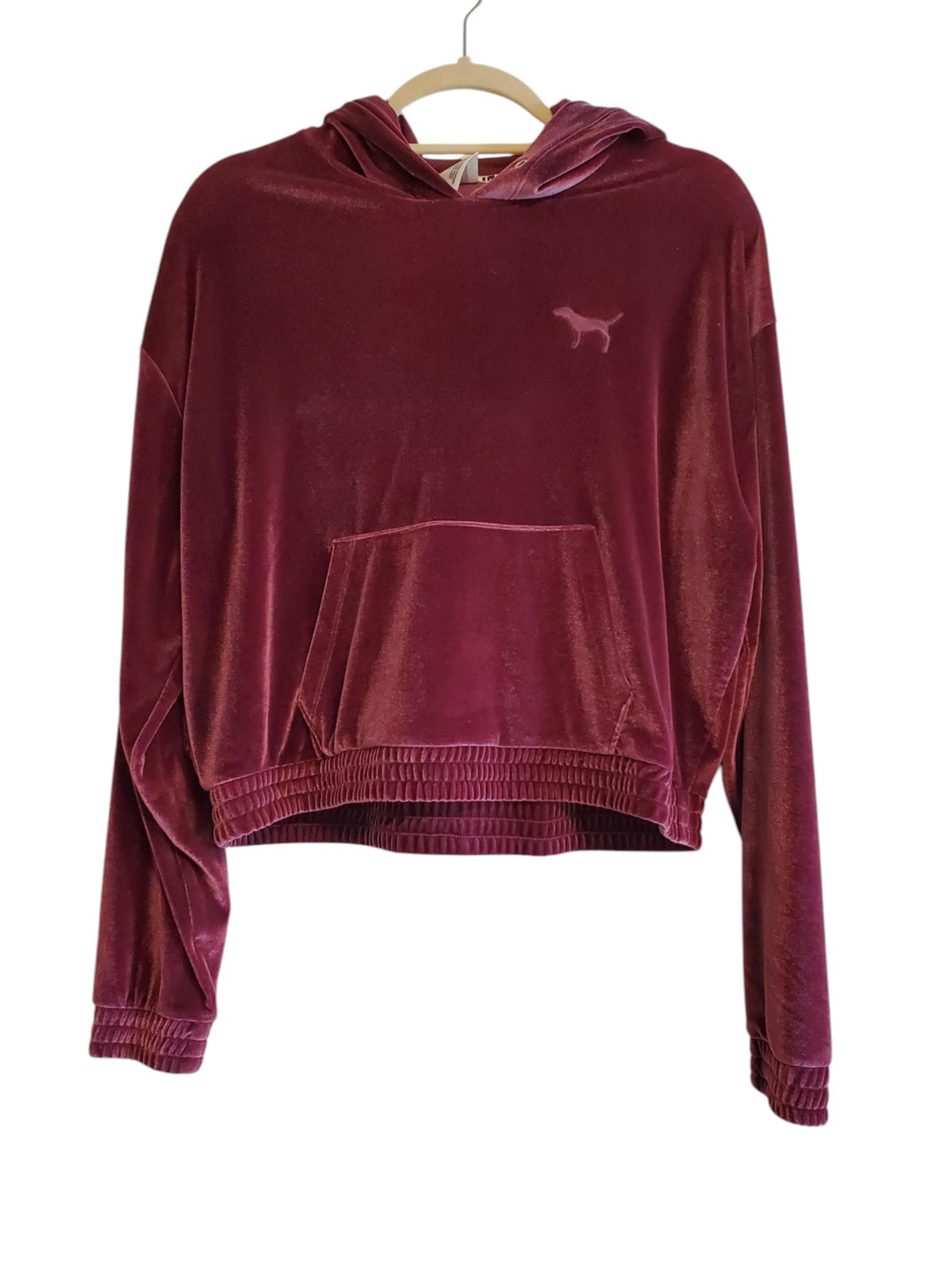 Purple Velour Hoodie Size Medium By Victorias Secret - PINK