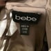 Bebe Solid Taupe Brown Tan Sexy Long Sleeve Lace Up Bodycon Mini Dress Xxs 00