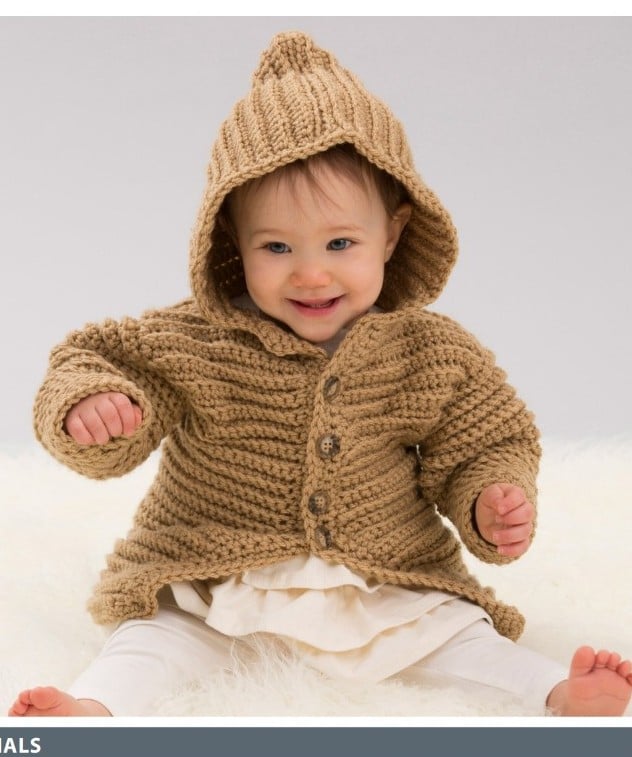 Crochet cardigan for 0-3 months, 6-9 months, 12-18 months and 2T