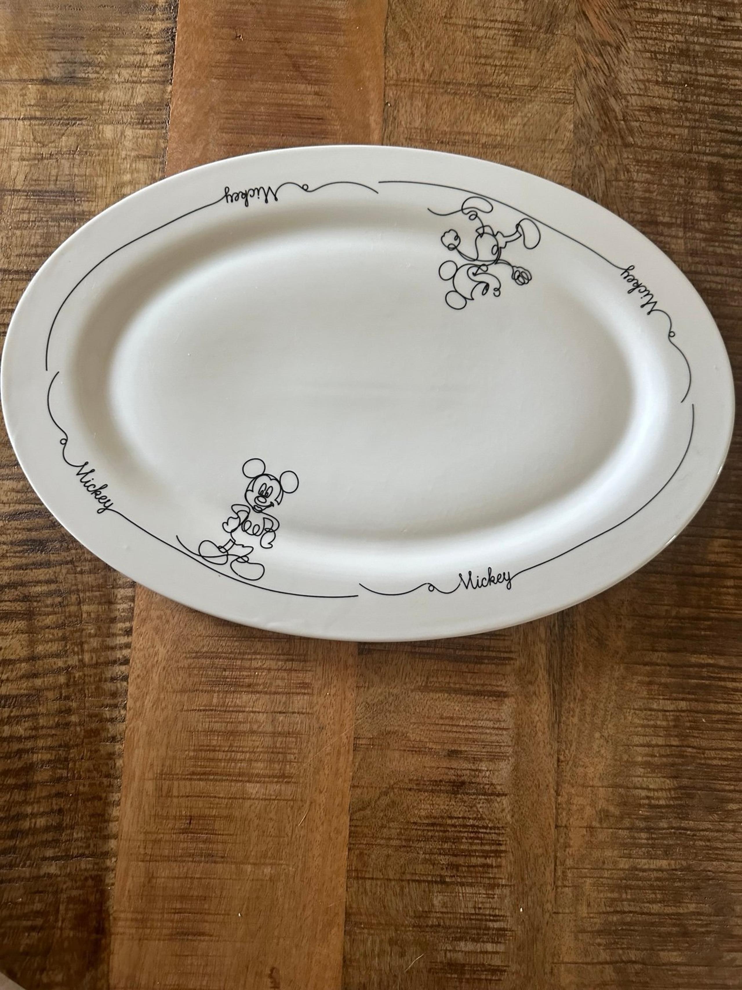 Mickey Mouse & Friends Disney Sketchbook cartoon serving Platter Tray 13.5 long