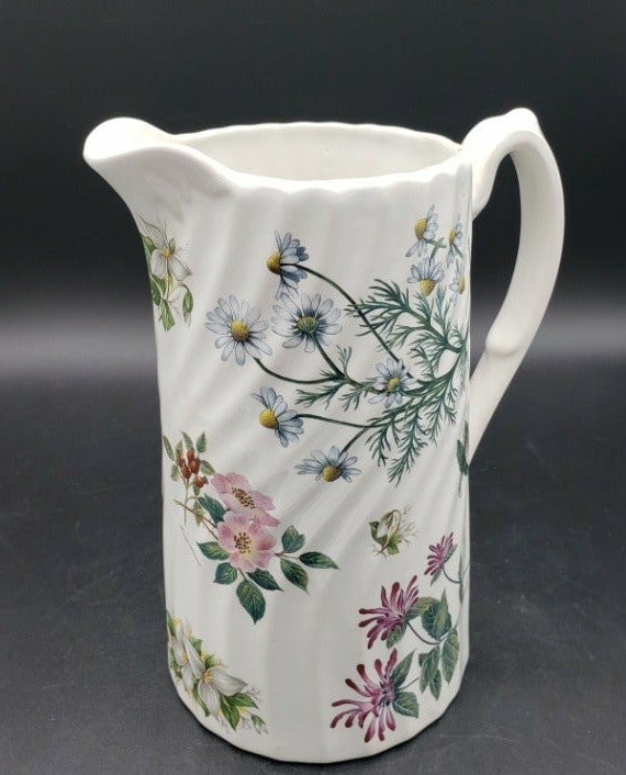 Staffordshire (England) Calendonia Pottery Floral Pitcher