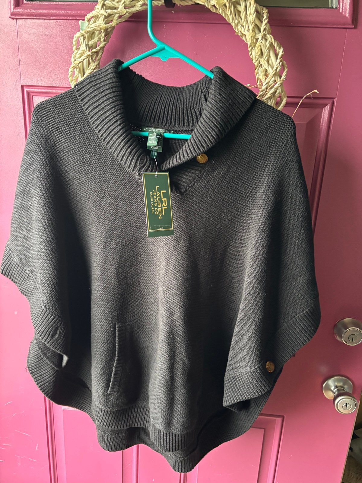 Ralph Lauren poncho sweater / patriotic sweater