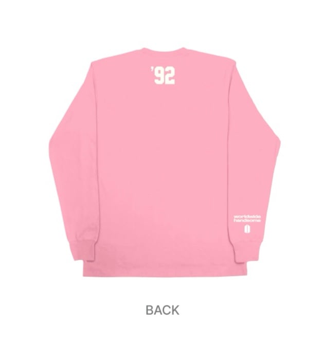 BTS Jin Team Kim Seokjin 長袖Tシャツ・L・ピンク・新品 BTS Jin Team Kim Seokjin Weverse US USA Membership Exclusive