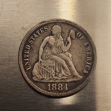 1884 Seated Liberty One Dime