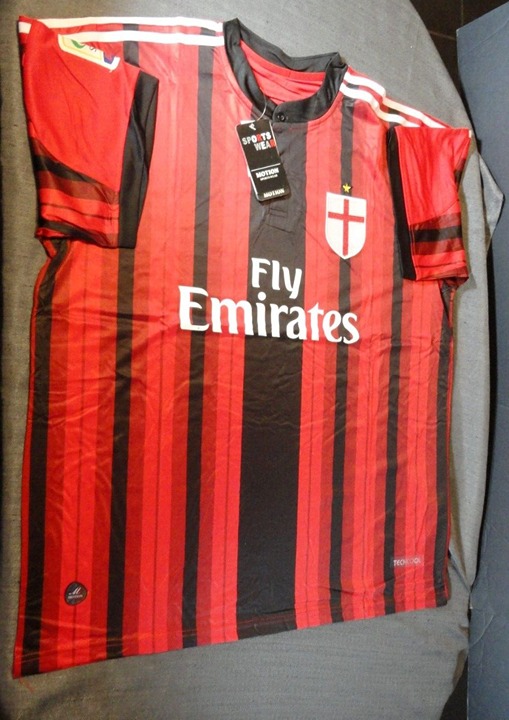 NWT ITALY ASSOCIAZIONE CALCIA MILAN ROSSONERI ADDIDAS FUTBOL JERSEY XL SV 1166