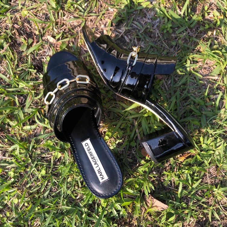 Karl Lagerfeld Paris Leather Mules