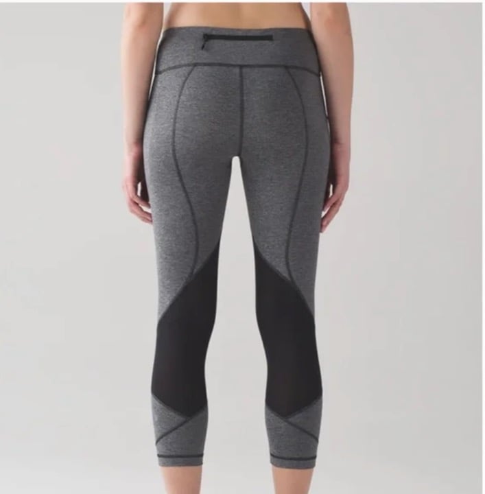 lululemon athletica Pace Rival Crop 22 Heathered Grey/Black