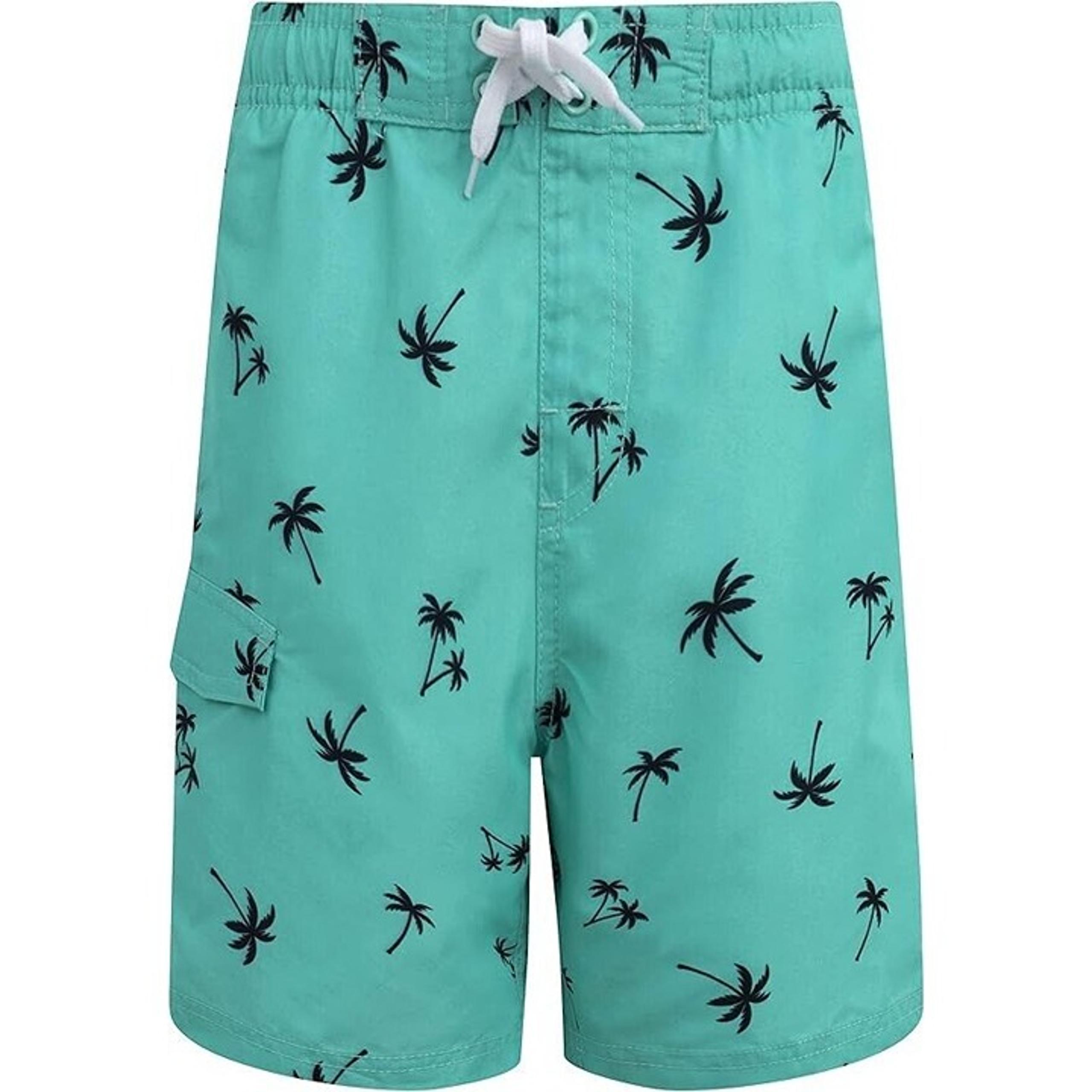 Kanu Surf Boys' Line Up Quick Dry UPF 50+ Beach Swim Trunk, Malibu Green, 3T
