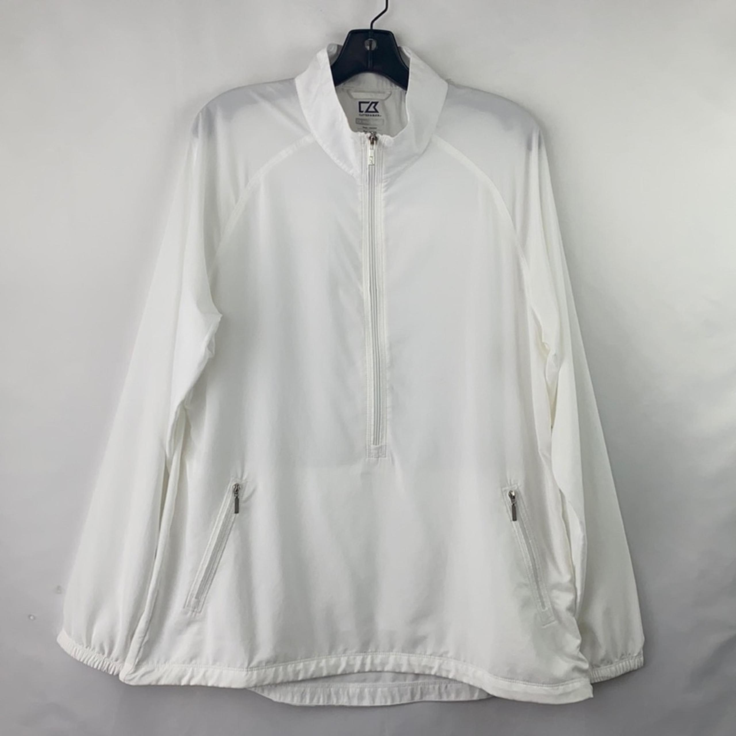 Women's White Weather Tec Pullover Lightweight Jacket Size XL - Cutter & Buck
