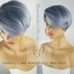BEAUTIFUL SHORT PIXIE TAPERED grey wig