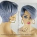 BEAUTIFUL SHORT PIXIE TAPERED grey wig