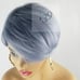 BEAUTIFUL SHORT PIXIE TAPERED grey wig