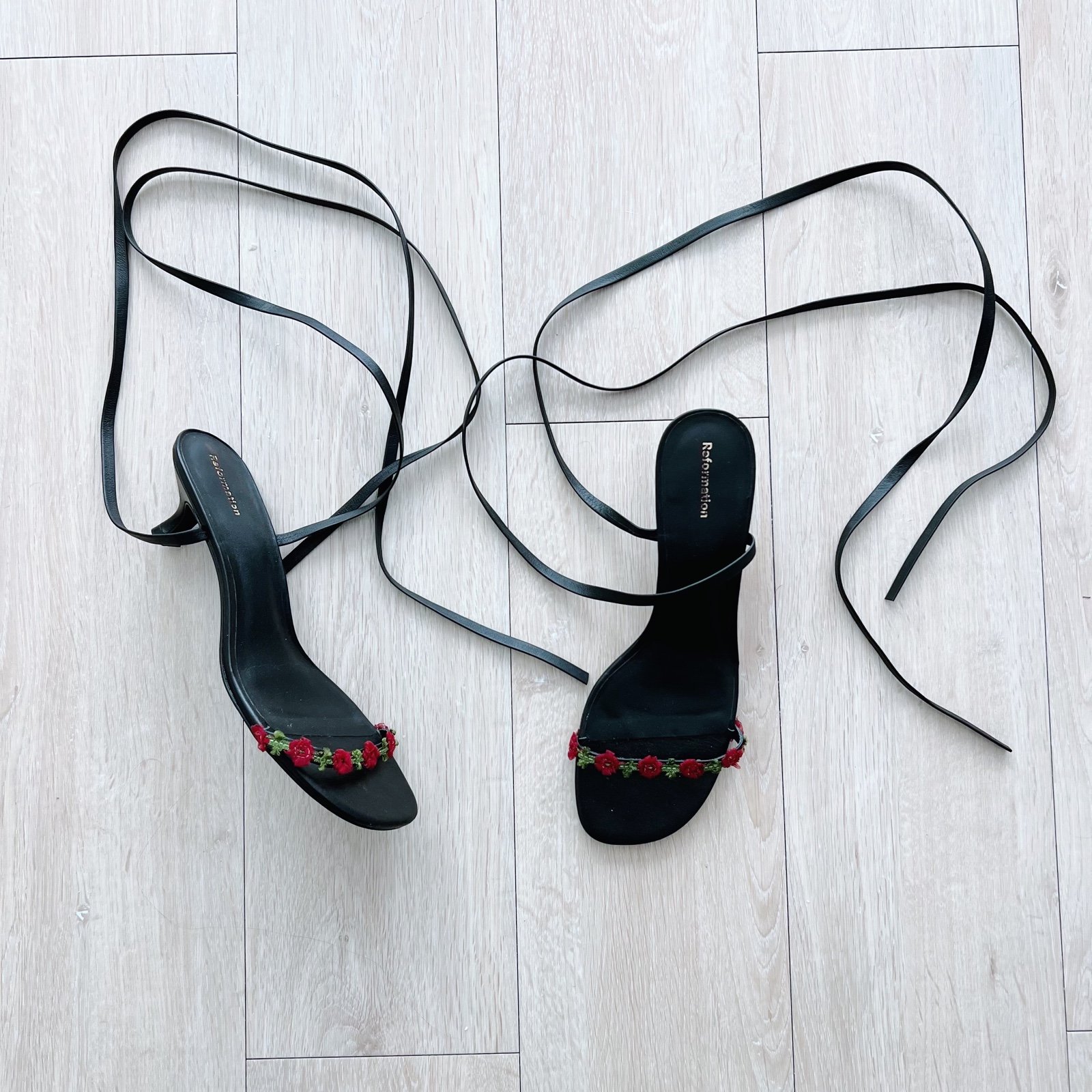 Reformation Carina Lace Up Heel