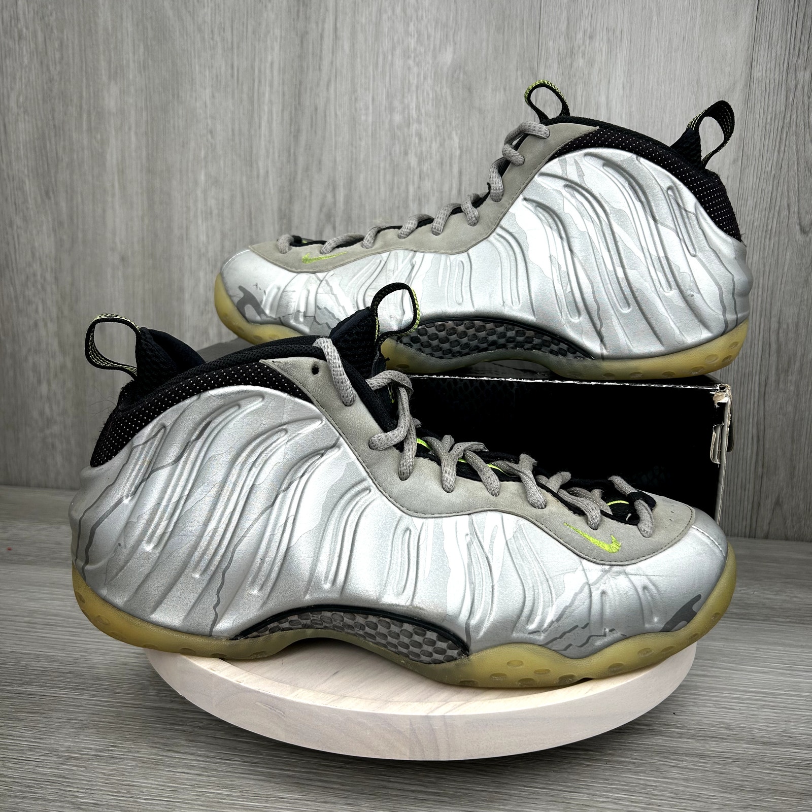Nike Air Foamposite One Prm Silver Volt Metallic Camo Mens