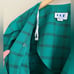 Vintage 80’s green plaid button tailored blazer jacket