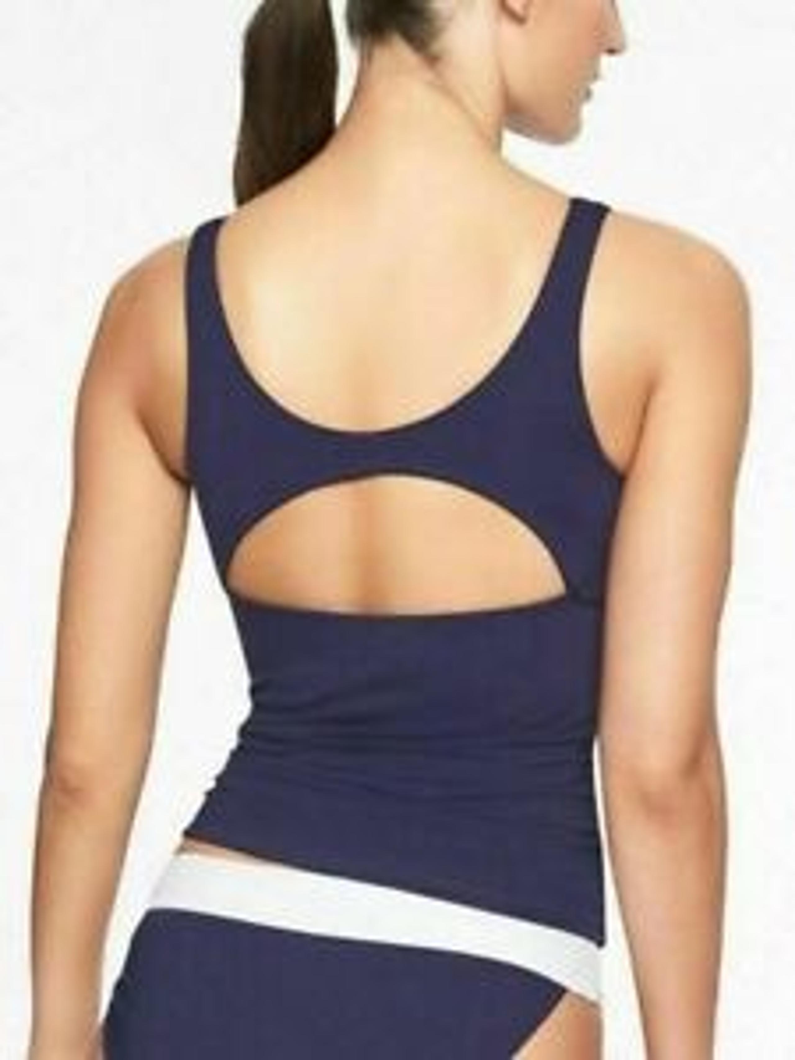 Athleta Navy Mod Block Cutout Tankini