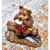 Wee Forest Folk BB-03 Lunch on a Log Brown Bear Fish Sandwich Yellow WFF Figure