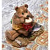 Wee Forest Folk BB-03 Lunch on a Log Brown Bear Fish Sandwich Yellow WFF Figure
