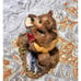 Wee Forest Folk BB-03 Lunch on a Log Brown Bear Fish Sandwich Yellow WFF Figure