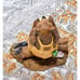 Wee Forest Folk BB-03 Lunch on a Log Brown Bear Fish Sandwich Yellow WFF Figure