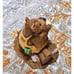 Wee Forest Folk BB-03 Lunch on a Log Brown Bear Fish Sandwich Yellow WFF Figure