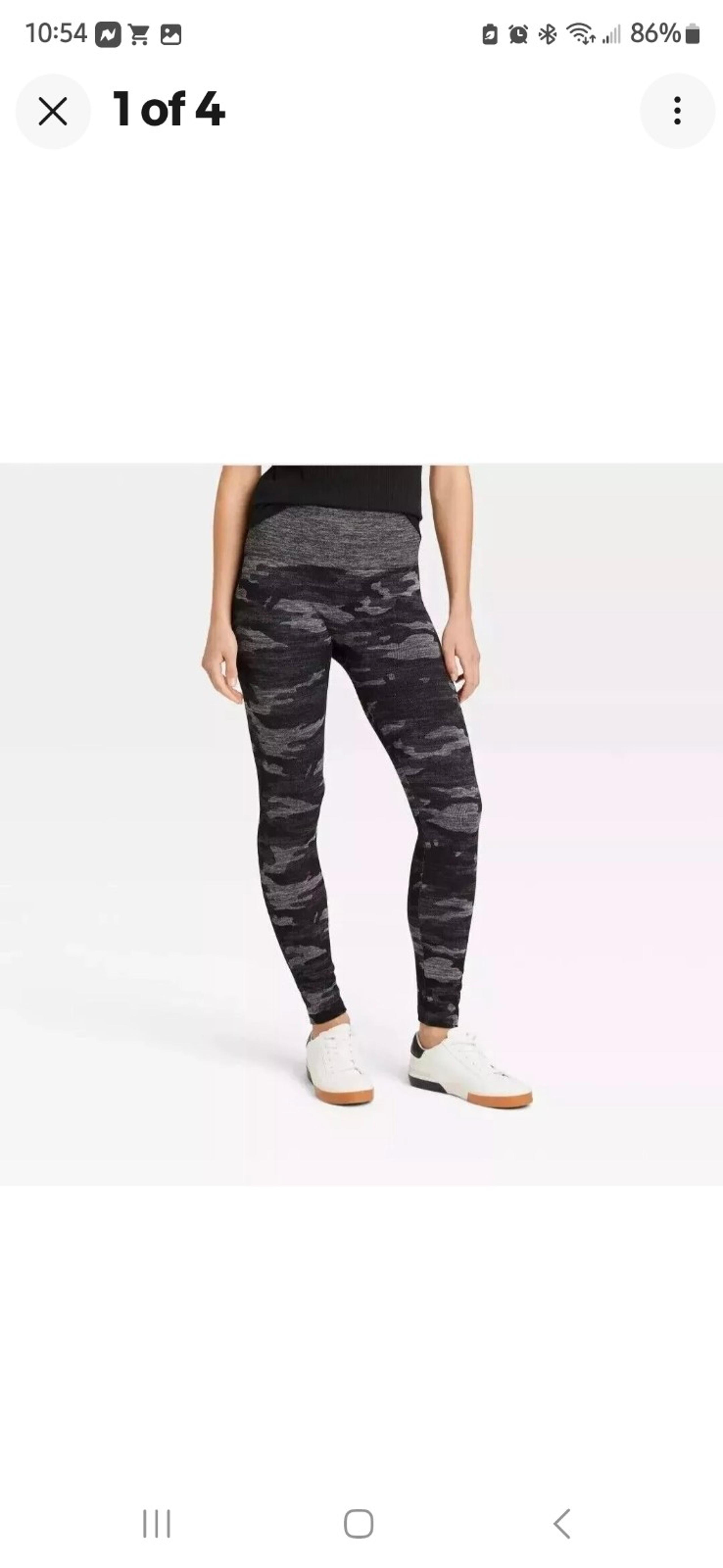 2 PK. A New Day Women's High Waisted Black Camo Seamless Leggings Size L/XL New